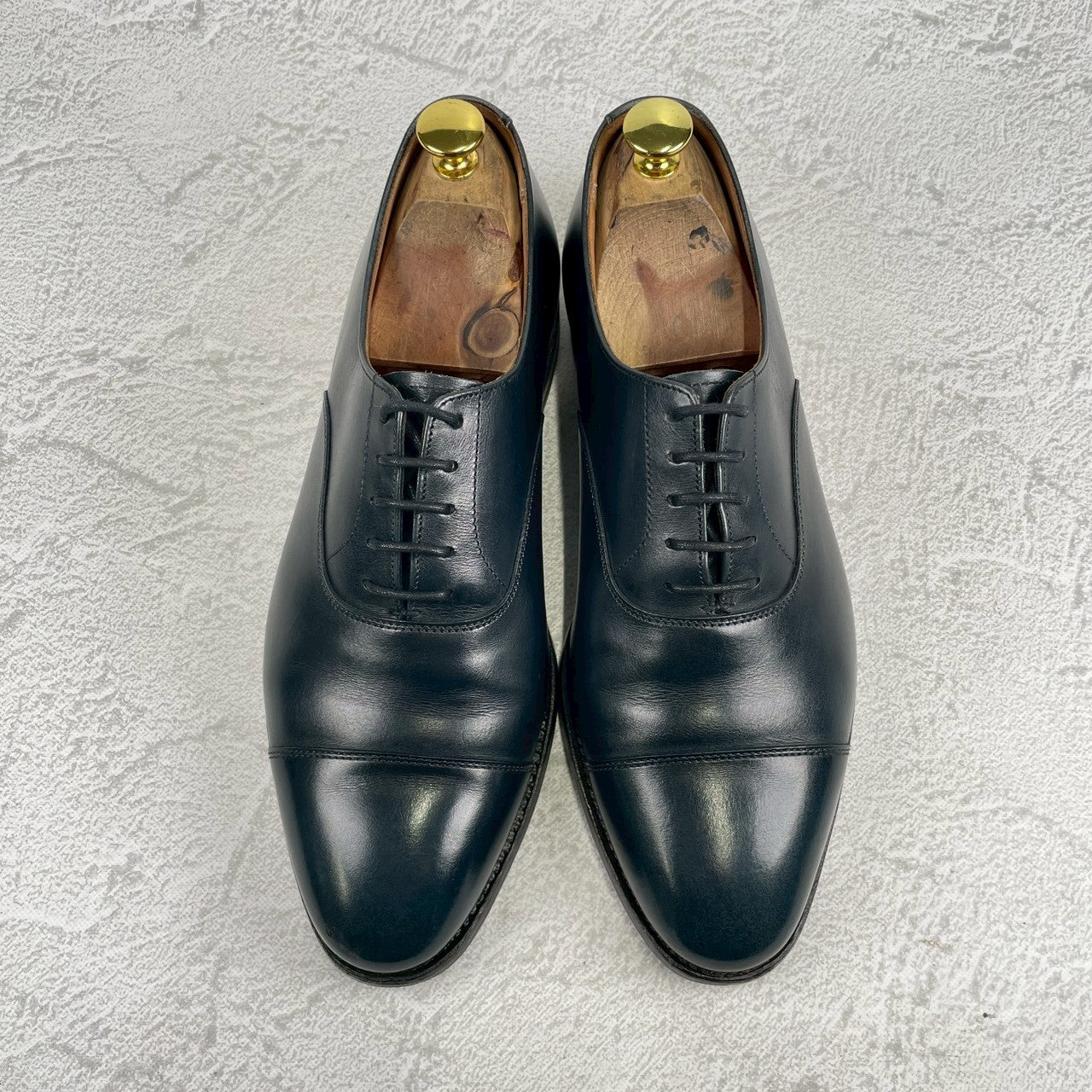 [Good Condition] Crockett &amp; Jones Connaught, a BEAUTY&amp;YOUTH exclusive, straight-leg navy boots with inner wing, UK7 / 25.5cm [W3452]