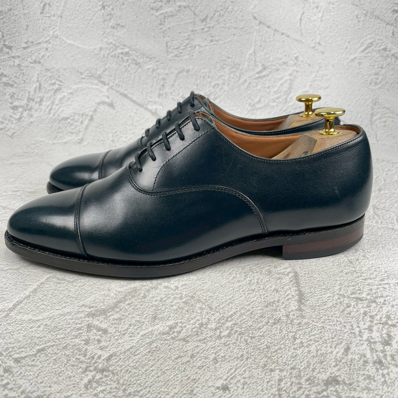 [Good Condition] Crockett &amp; Jones Connaught, a BEAUTY&amp;YOUTH exclusive, straight-leg navy boots with inner wing, UK7 / 25.5cm [W3452]