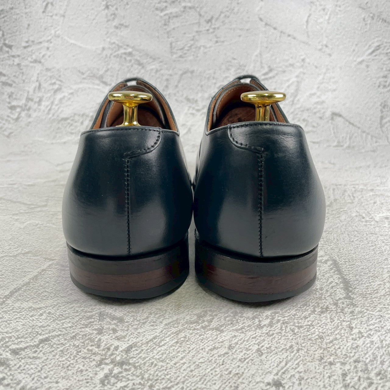 [Good Condition] Crockett &amp; Jones Connaught, a BEAUTY&amp;YOUTH exclusive, straight-leg navy boots with inner wing, UK7 / 25.5cm [W3452]