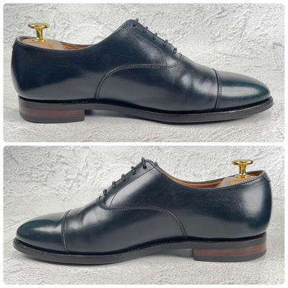 [Good Condition] Crockett &amp; Jones Connaught, a BEAUTY&amp;YOUTH exclusive, straight-leg navy boots with inner wing, UK7 / 25.5cm [W3452]