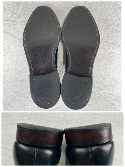 [Good Condition] Crockett &amp; Jones Connaught, a BEAUTY&amp;YOUTH exclusive, straight-leg navy boots with inner wing, UK7 / 25.5cm [W3452]