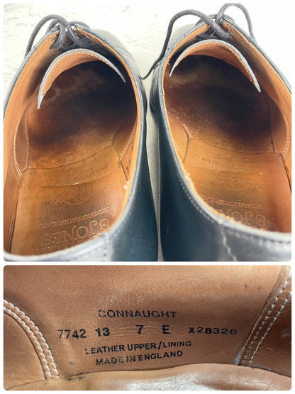[Good Condition] Crockett &amp; Jones Connaught, a BEAUTY&amp;YOUTH exclusive, straight-leg navy boots with inner wing, UK7 / 25.5cm [W3452]