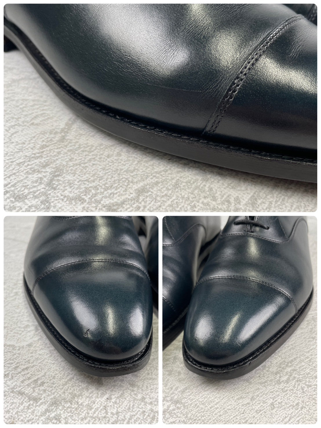 [Good Condition] Crockett &amp; Jones Connaught, a BEAUTY&amp;YOUTH exclusive, straight-leg navy boots with inner wing, UK7 / 25.5cm [W3452]