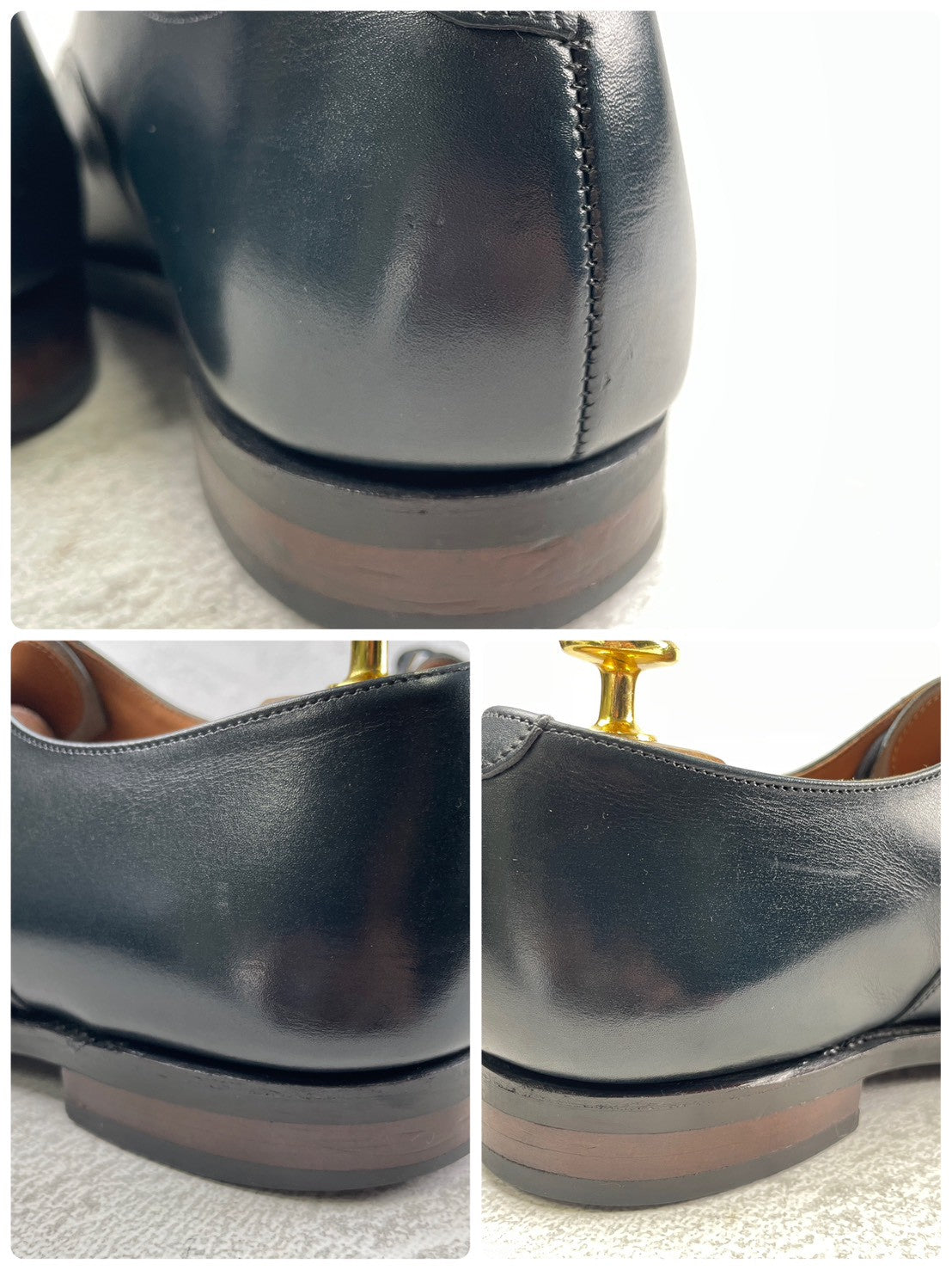 [Good Condition] Crockett &amp; Jones Connaught, a BEAUTY&amp;YOUTH exclusive, straight-leg navy boots with inner wing, UK7 / 25.5cm [W3452]