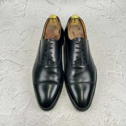 [Lift replaced] Crockett &amp; Jones MITCHAM Straight Wingtip Boots, Black, UK7 / 25.5cm [W3453]