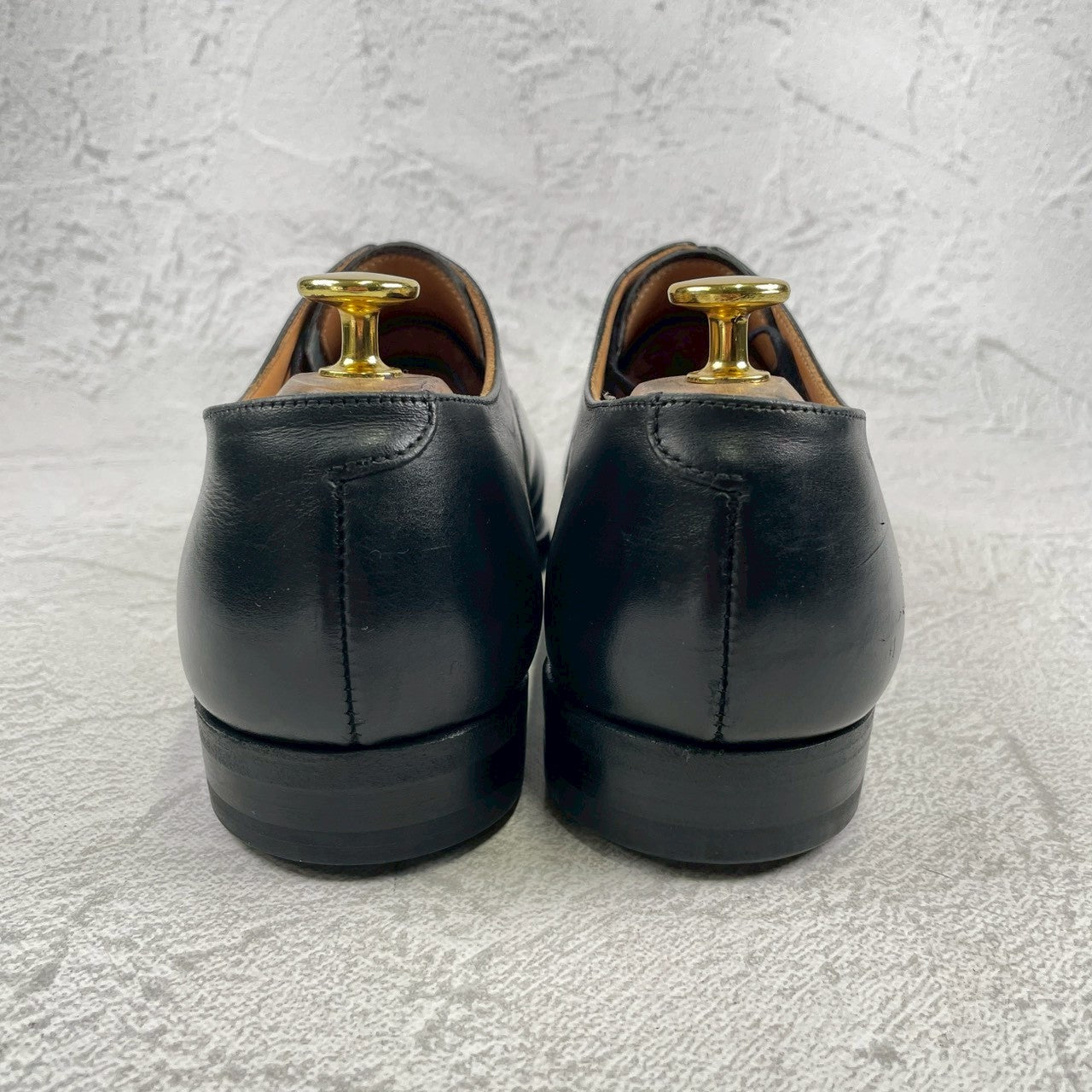 [Lift replaced] Crockett &amp; Jones MITCHAM Straight Wingtip Boots, Black, UK7 / 25.5cm [W3453]