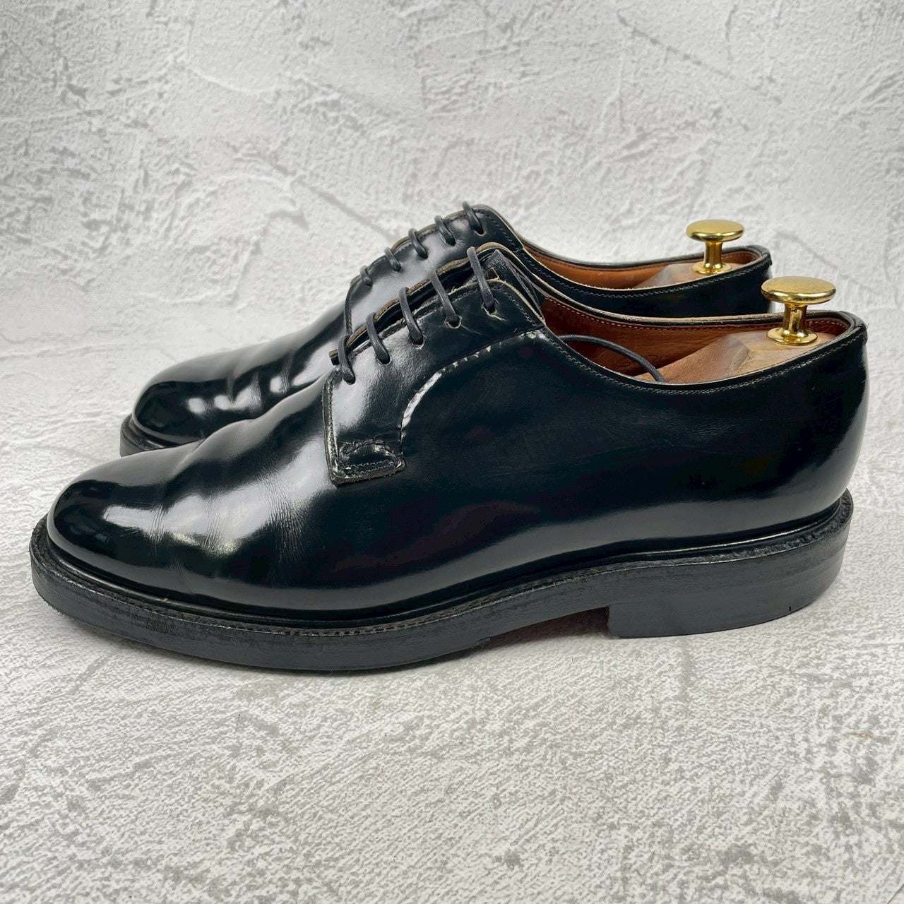 Church's Shannon Polished Binder Calfskin Boots, Plain with Wingtip, Black, UK 6.5 / 25cm [W3454]