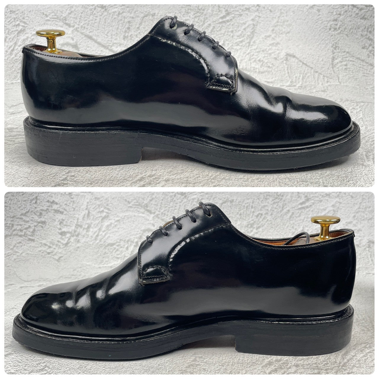 Church's Shannon Polished Binder Calfskin Boots, Plain with Wingtip, Black, UK 6.5 / 25cm [W3454]