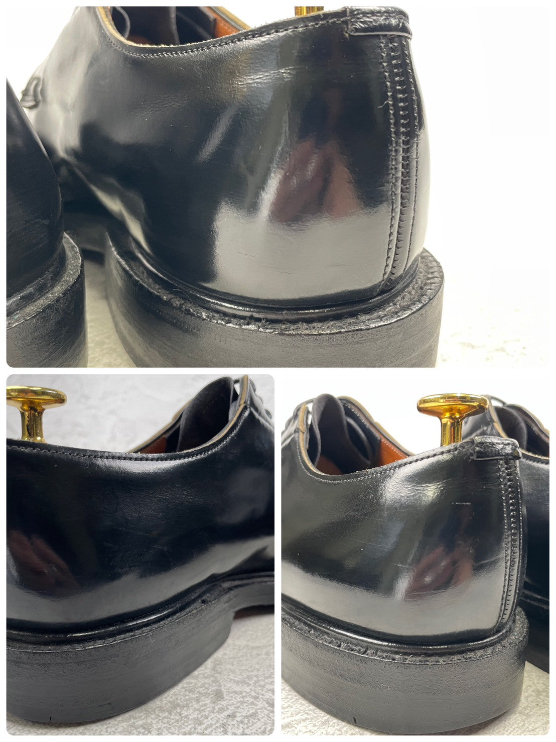 Church's Shannon Polished Binder Calfskin Boots, Plain with Wingtip, Black, UK 6.5 / 25cm [W3454]