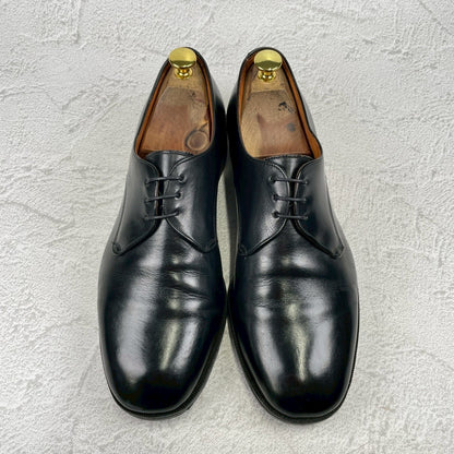 [1970s] Tricker's Plain Toe Boots, Wingtip, Old Logo, Black, UK Size 9-6 (equivalent to 27.5cm) [W3455]