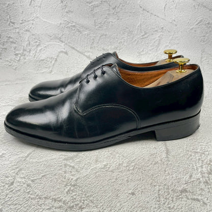 [1970s] Tricker's Plain Toe Boots, Wingtip, Old Logo, Black, UK Size 9-6 (equivalent to 27.5cm) [W3455]