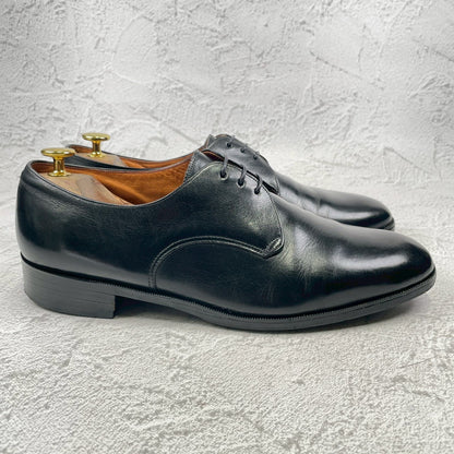 [1970s] Tricker's Plain Toe Boots, Wingtip, Old Logo, Black, UK Size 9-6 (equivalent to 27.5cm) [W3455]