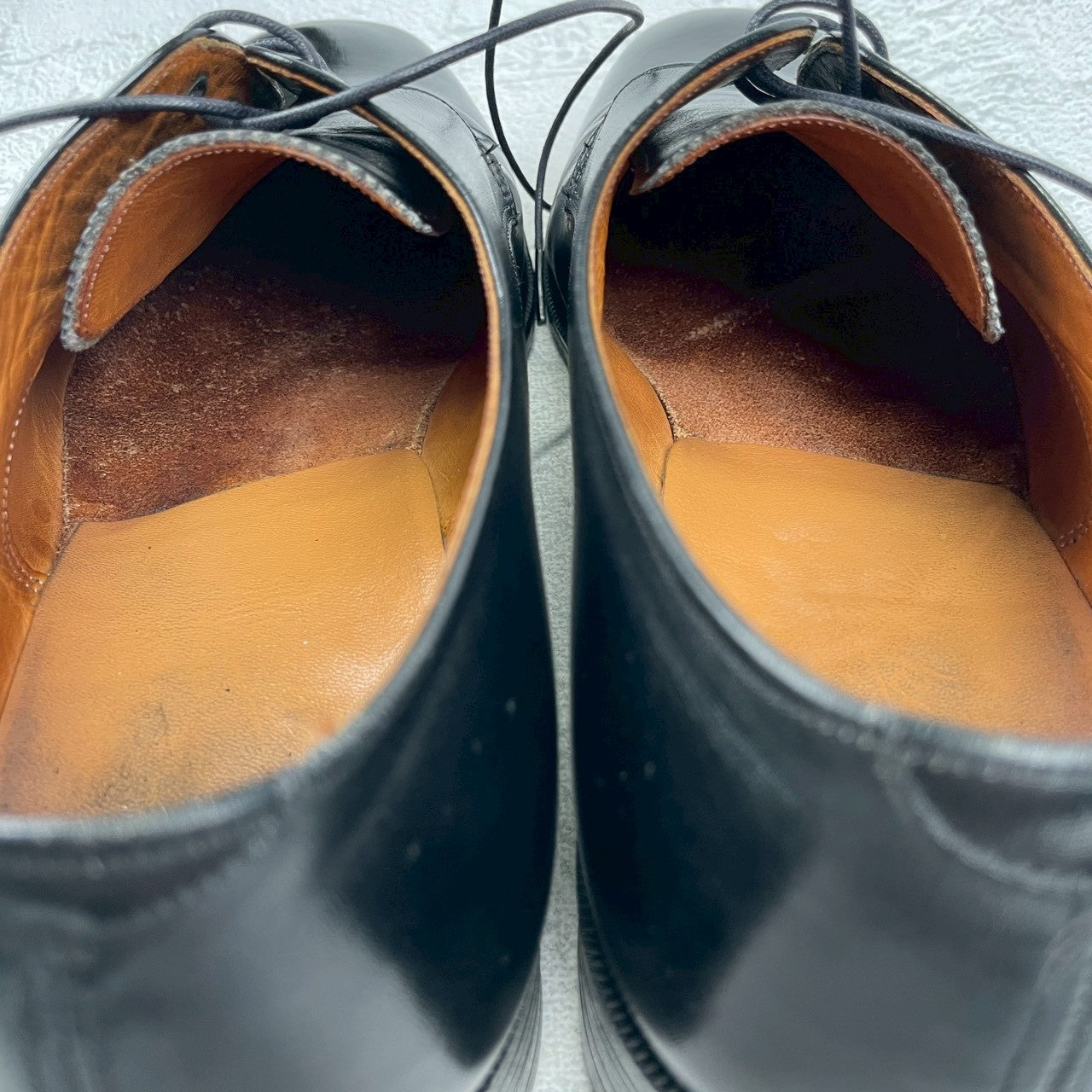 [1970s] Tricker's Plain Toe Boots, Wingtip, Old Logo, Black, UK Size 9-6 (equivalent to 27.5cm) [W3455]