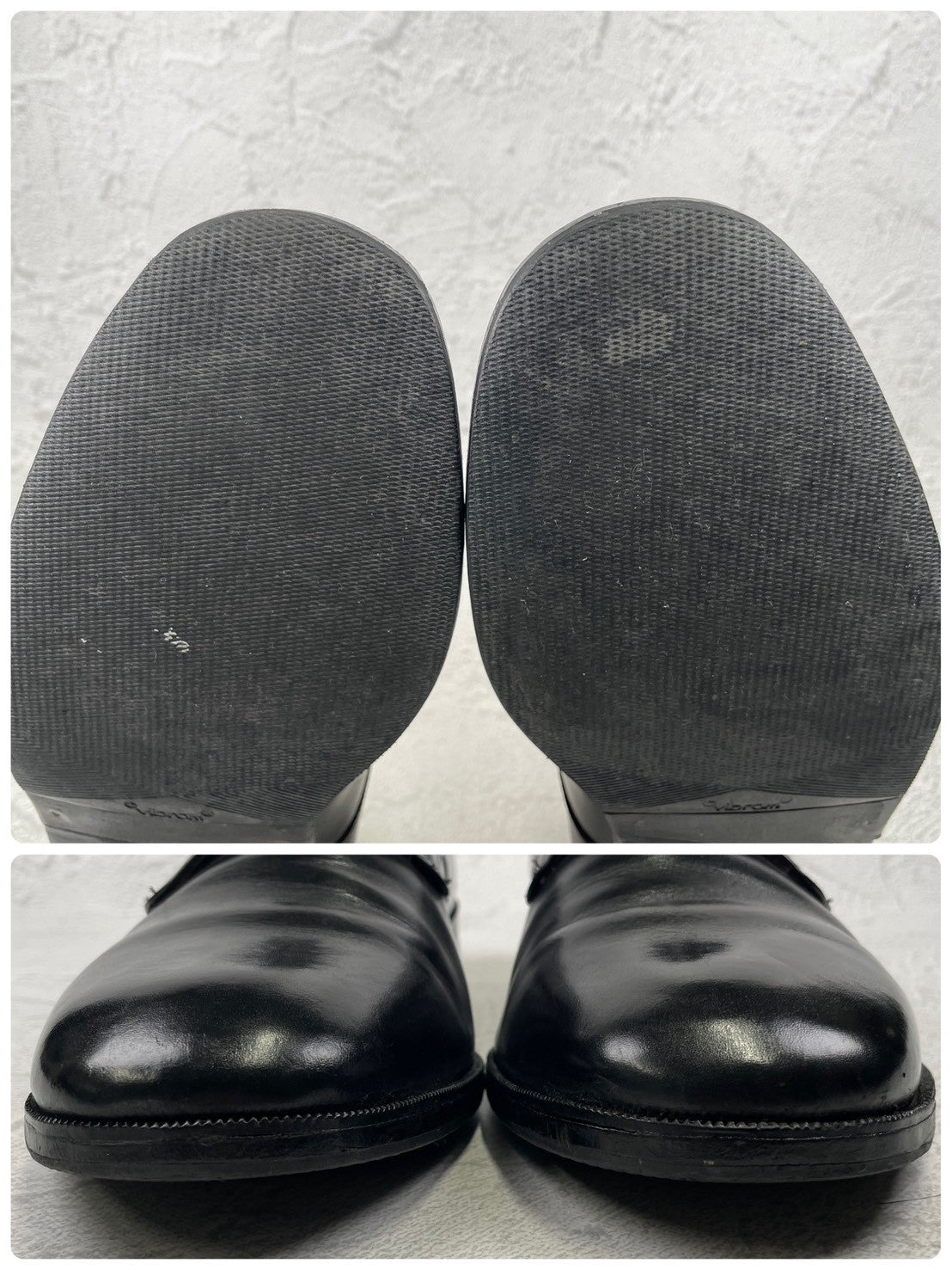 [1970s] Tricker's Plain Toe Boots, Wingtip, Old Logo, Black, UK Size 9-6 (equivalent to 27.5cm) [W3455]
