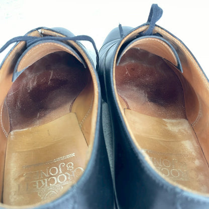 [Lift replaced] Crockett &amp; Jones MITCHAM Straight Wingtip Boots, Black, UK7 / 25.5cm [W3453]