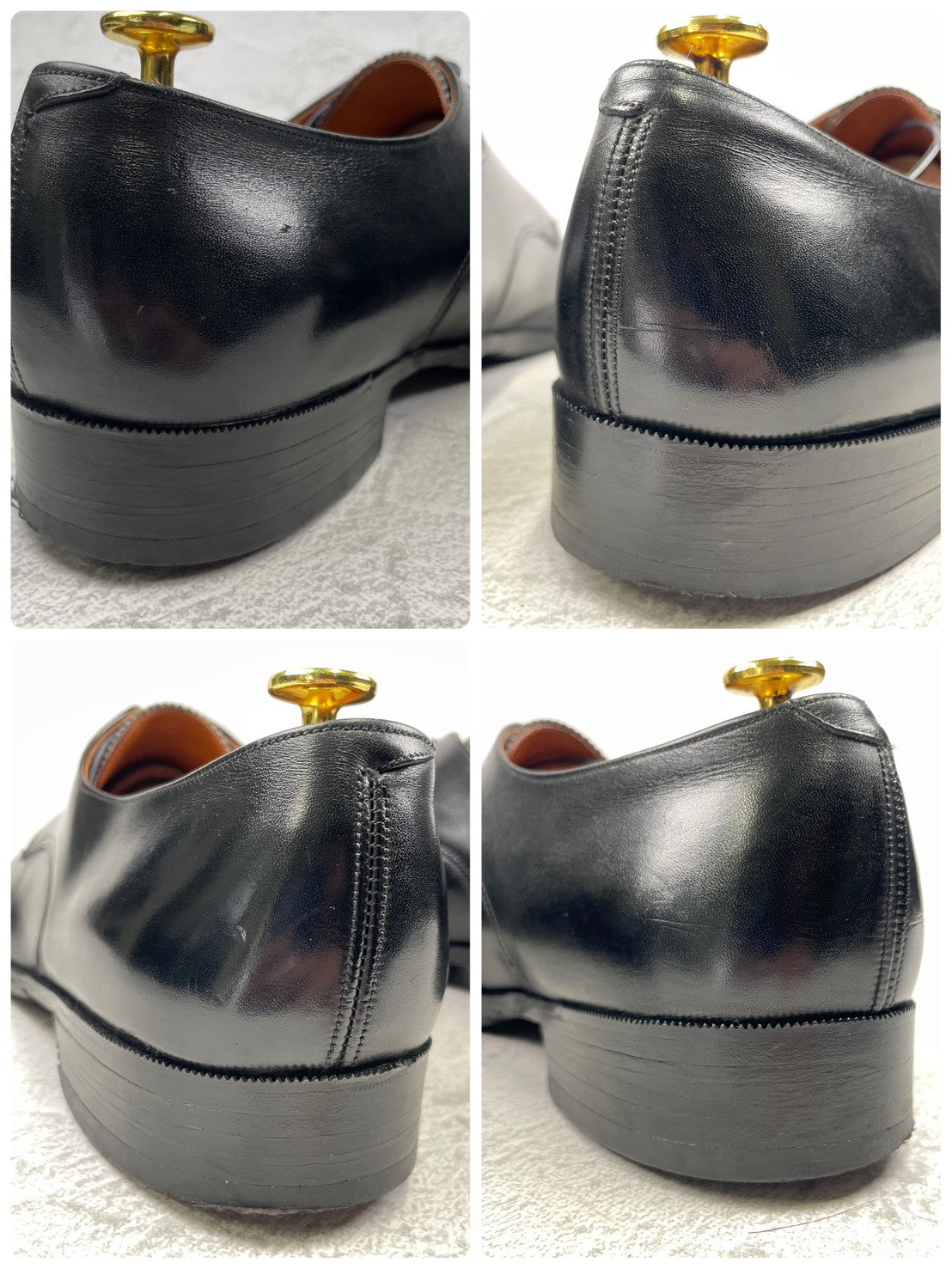 [1970s] Tricker's Plain Toe Boots, Wingtip, Old Logo, Black, UK Size 9-6 (equivalent to 27.5cm) [W3455]