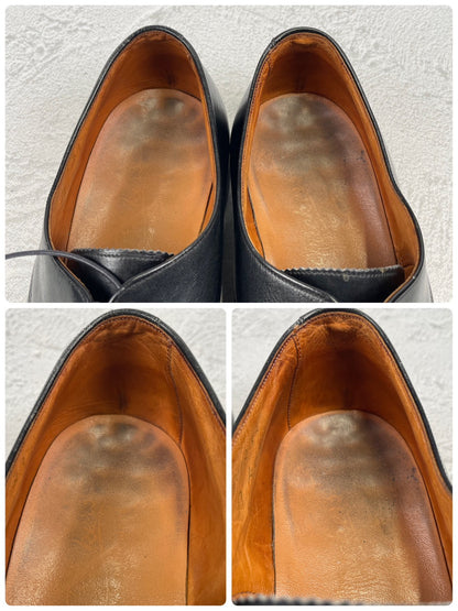 [1970s] Tricker's Plain Toe Boots, Wingtip, Old Logo, Black, UK Size 9-6 (equivalent to 27.5cm) [W3455]