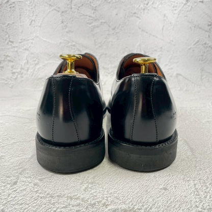 Excellent condition SANDERS 1384 Officer Shoes, plain with an open lacing and Dainite sole, black, UK size 7.5 (26.5-27.0cm) [W3456]