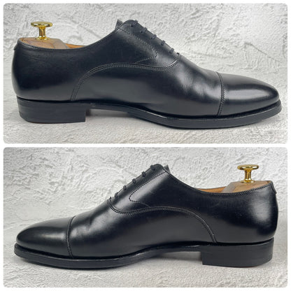 [Lift replaced] Crockett &amp; Jones MITCHAM Straight Wingtip Boots, Black, UK7 / 25.5cm [W3453]