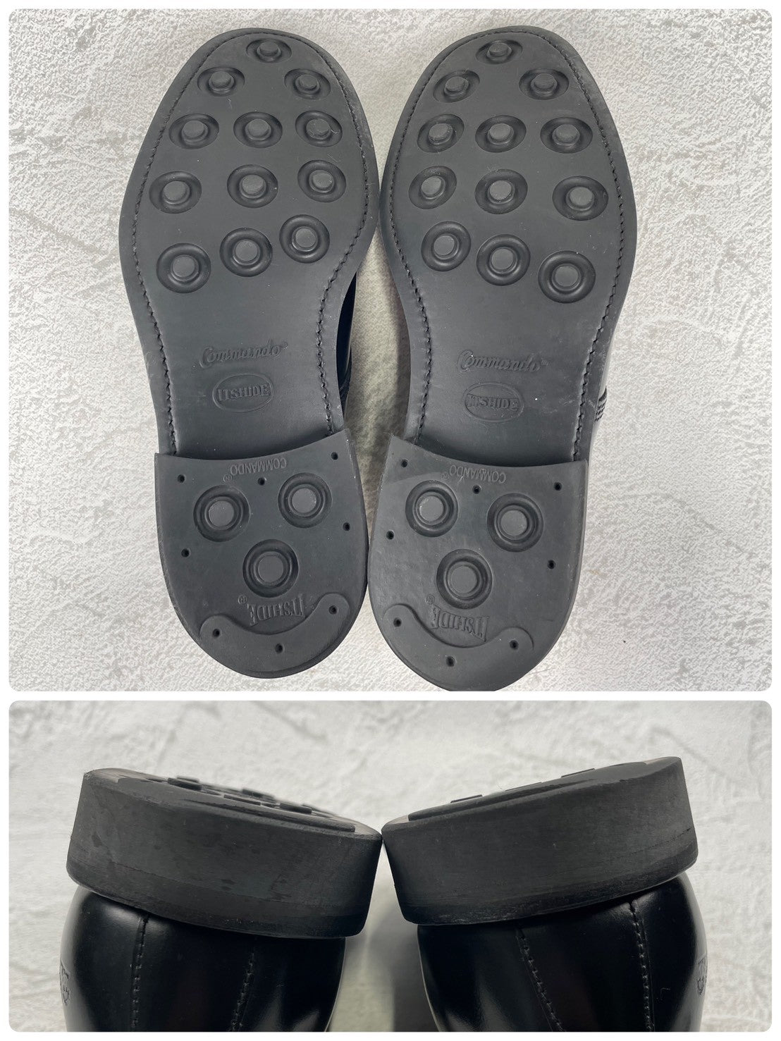 Excellent condition SANDERS 1384 Officer Shoes, plain with an open lacing and Dainite sole, black, UK size 7.5 (26.5-27.0cm) [W3456]