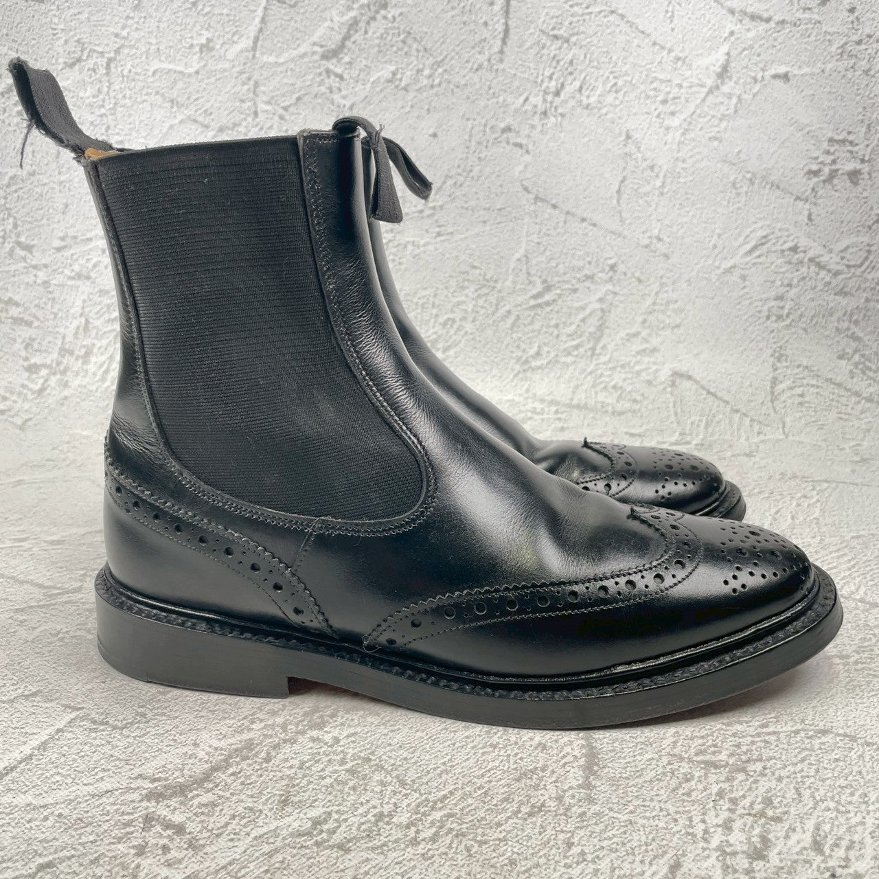 Tricker's HENRY M6026 Side Gore Chelsea Boots, Black, UK7 / Size 25.5cm (W3457)