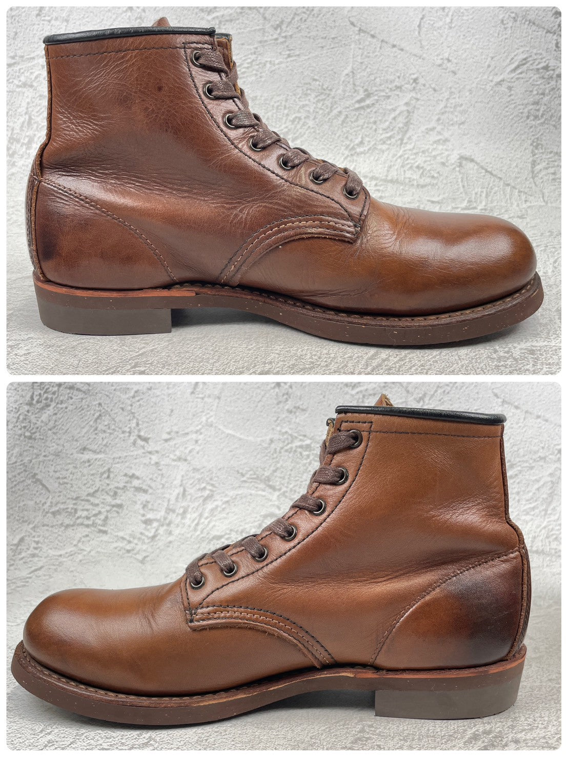 [Good Condition] RED WING BLACKSMITH 9161 Plain Round Work Boots, Brown, US 7.5D / 25.5cm [W3458]