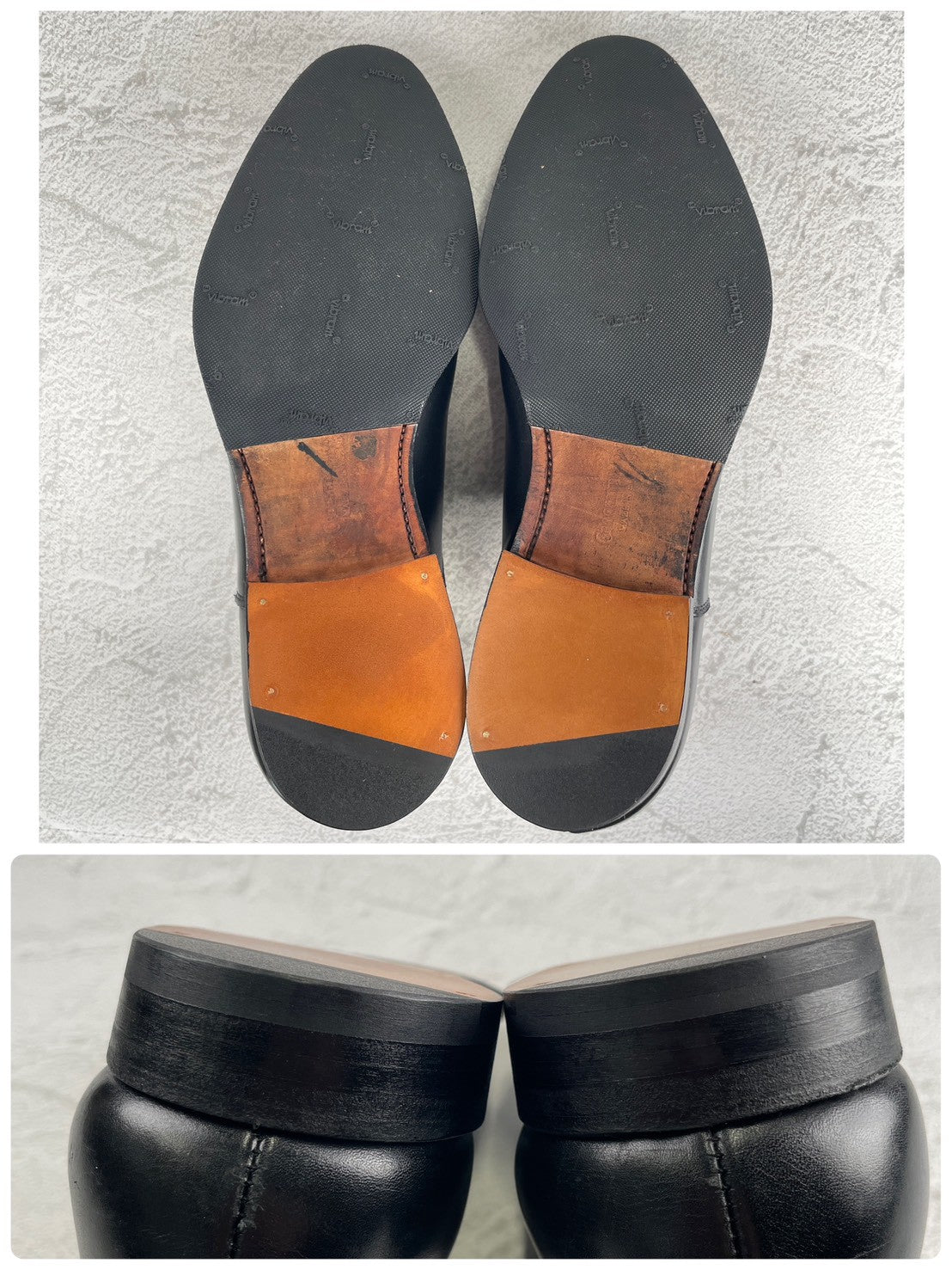 [Lift replaced] Crockett &amp; Jones MITCHAM Straight Wingtip Boots, Black, UK7 / 25.5cm [W3453]