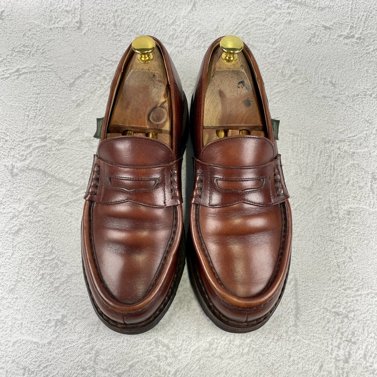 Paraboot REIMS Reims Penny Loafer, Beef Saddle, Brown, Size UK7 / 25.5cm (W3460), Repaired.