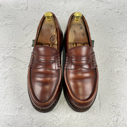 Paraboot REIMS Reims Penny Loafer, Beef Saddle, Brown, Size UK7 / 25.5cm (W3460), Repaired.