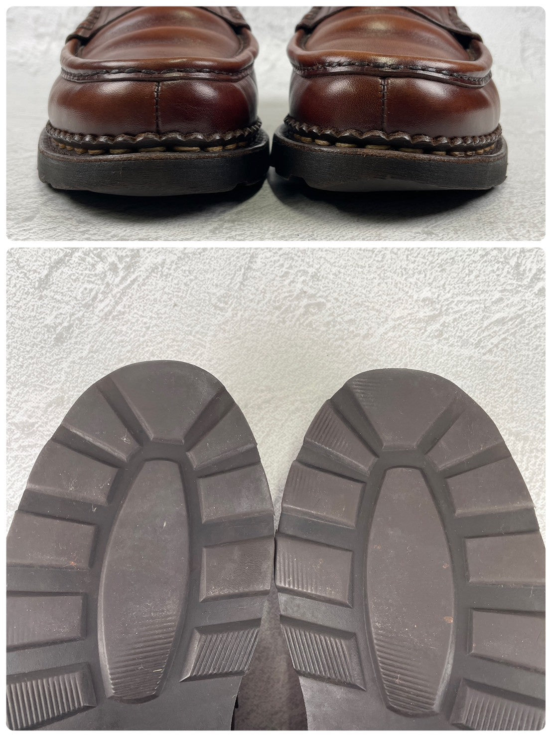 Paraboot REIMS Reims Penny Loafer, Beef Saddle, Brown, Size UK7 / 25.5cm (W3460), Repaired.