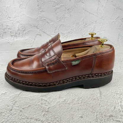 Paraboot REIMS Reims Penny Loafer, Beef Saddle, Brown, Size UK7 / 25.5cm (W3460), Repaired.