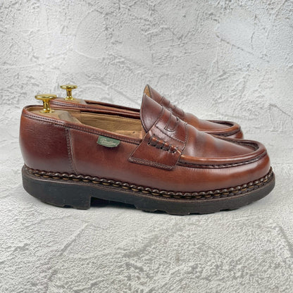 Paraboot REIMS Reims Penny Loafer, Beef Saddle, Brown, Size UK7 / 25.5cm (W3460), Repaired.