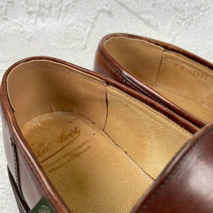 Paraboot REIMS Reims Penny Loafer, Beef Saddle, Brown, Size UK7 / 25.5cm (W3460), Repaired.