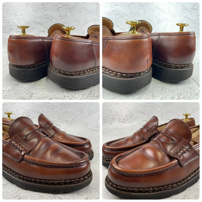 Paraboot REIMS Reims Penny Loafer, Beef Saddle, Brown, Size UK7 / 25.5cm (W3460), Repaired.