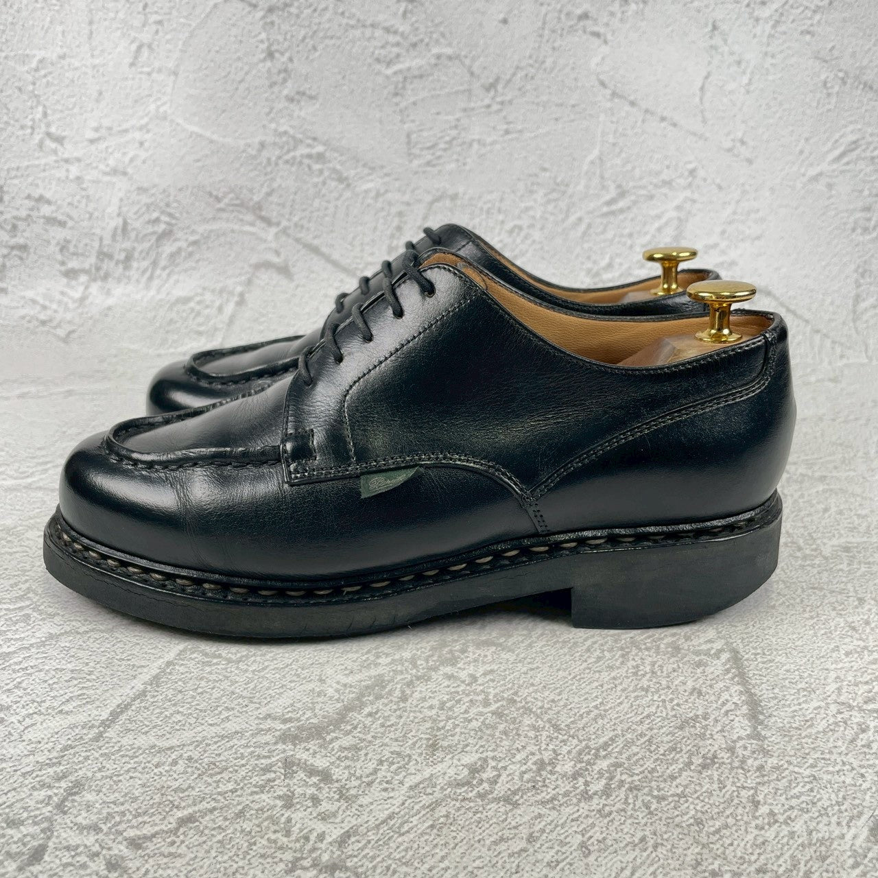 [Good Condition] Paraboot CHAMBORD U-Tip Wingtip Boots, Black, NOIR, UK5, Size 23.5cm [W3462]