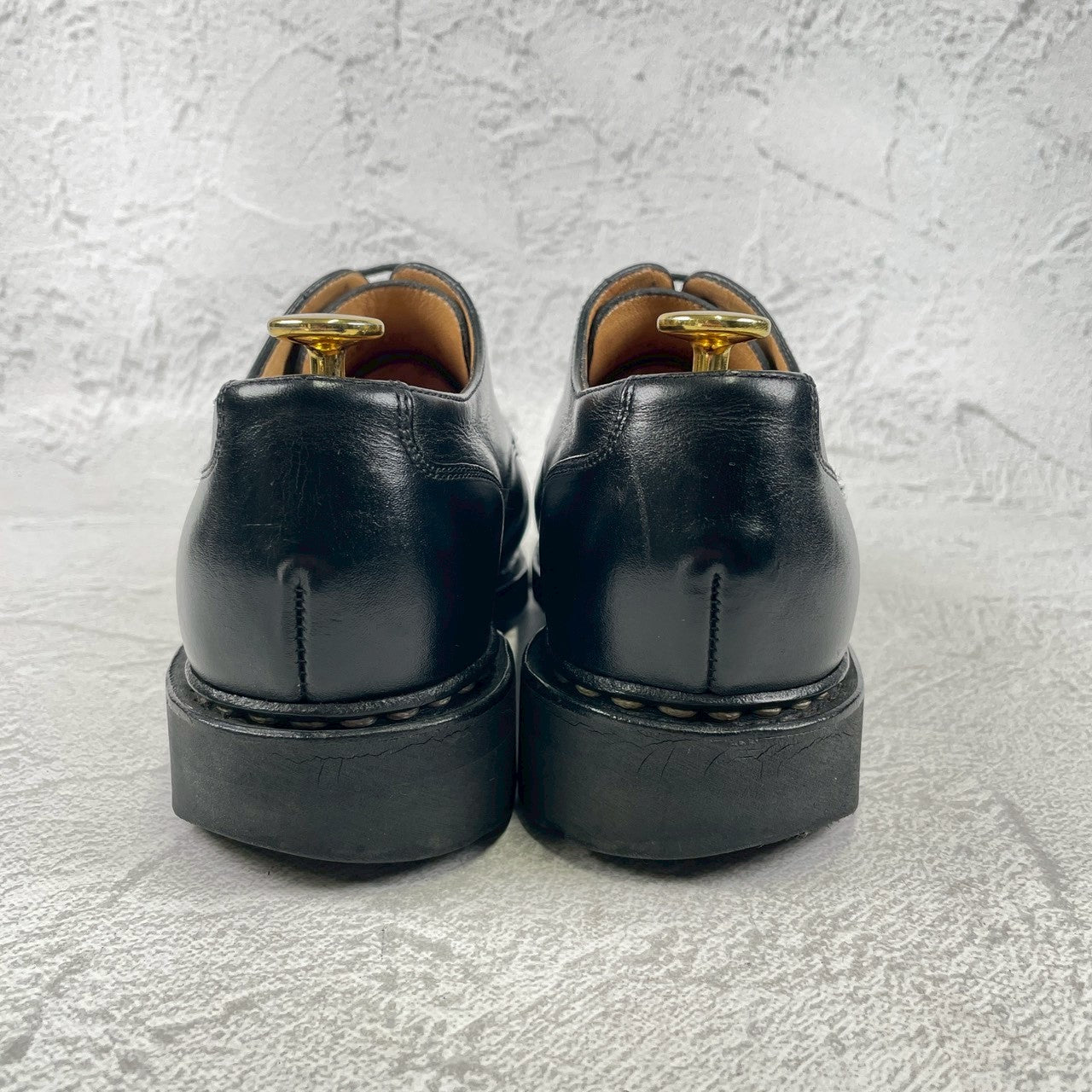 [Good Condition] Paraboot CHAMBORD U-Tip Wingtip Boots, Black, NOIR, UK5, Size 23.5cm [W3462]