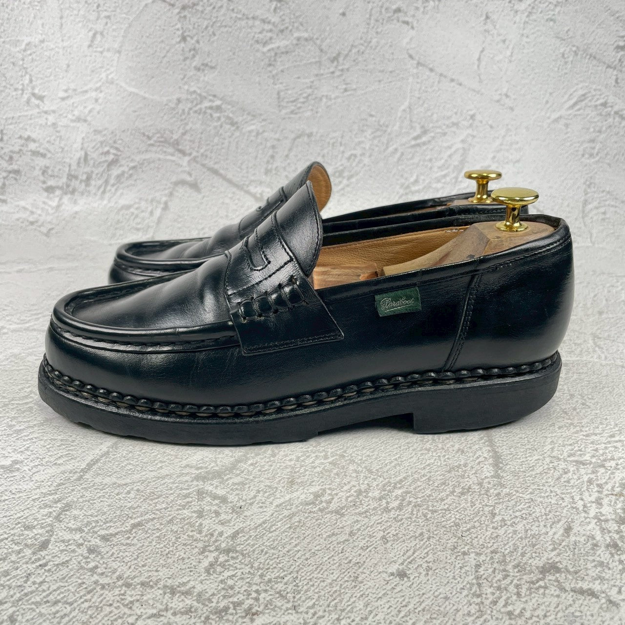 [Good Condition] Paraboot REIMS Penny Loafer in Beef Saddle Black, UK7 / Size 25.5cm [W3461]