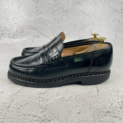 [Good Condition] Paraboot REIMS Penny Loafer in Beef Saddle Black, UK7 / Size 25.5cm [W3461]