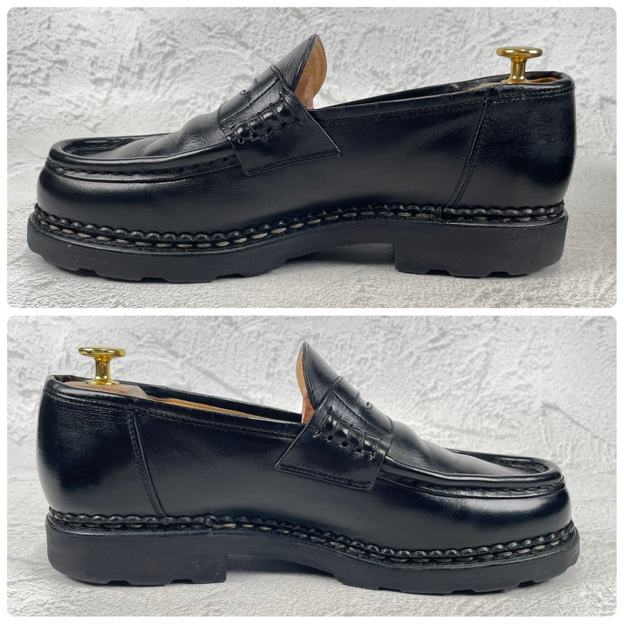 [Good Condition] Paraboot REIMS Penny Loafer in Beef Saddle Black, UK7 / Size 25.5cm [W3461]