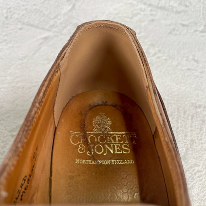 [Repaired] Crockett &amp; Jones MORETON U-Tip Ridgeway Boots, Brown, UK8, Size 26.5cm (W3463).