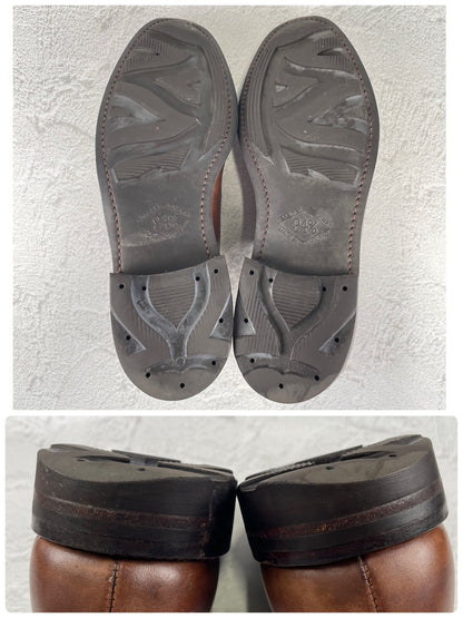 [Repaired] Crockett &amp; Jones MORETON U-Tip Ridgeway Boots, Brown, UK8, Size 26.5cm (W3463).