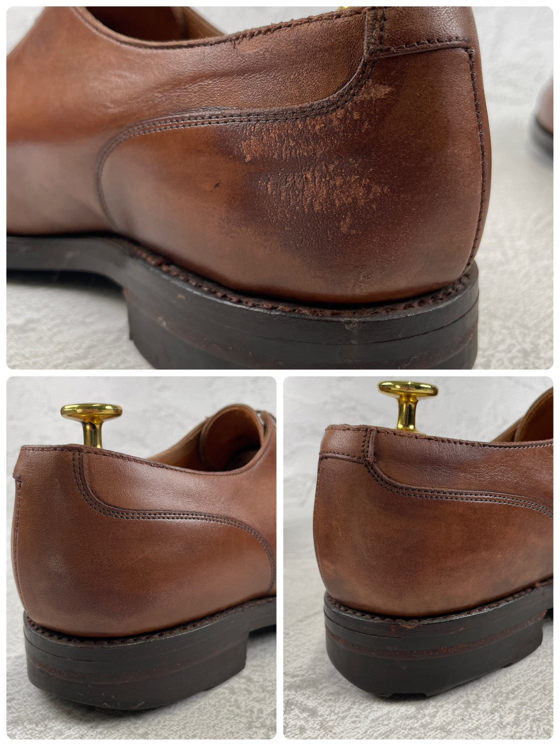 [Repaired] Crockett &amp; Jones MORETON U-Tip Ridgeway Boots, Brown, UK8, Size 26.5cm (W3463).