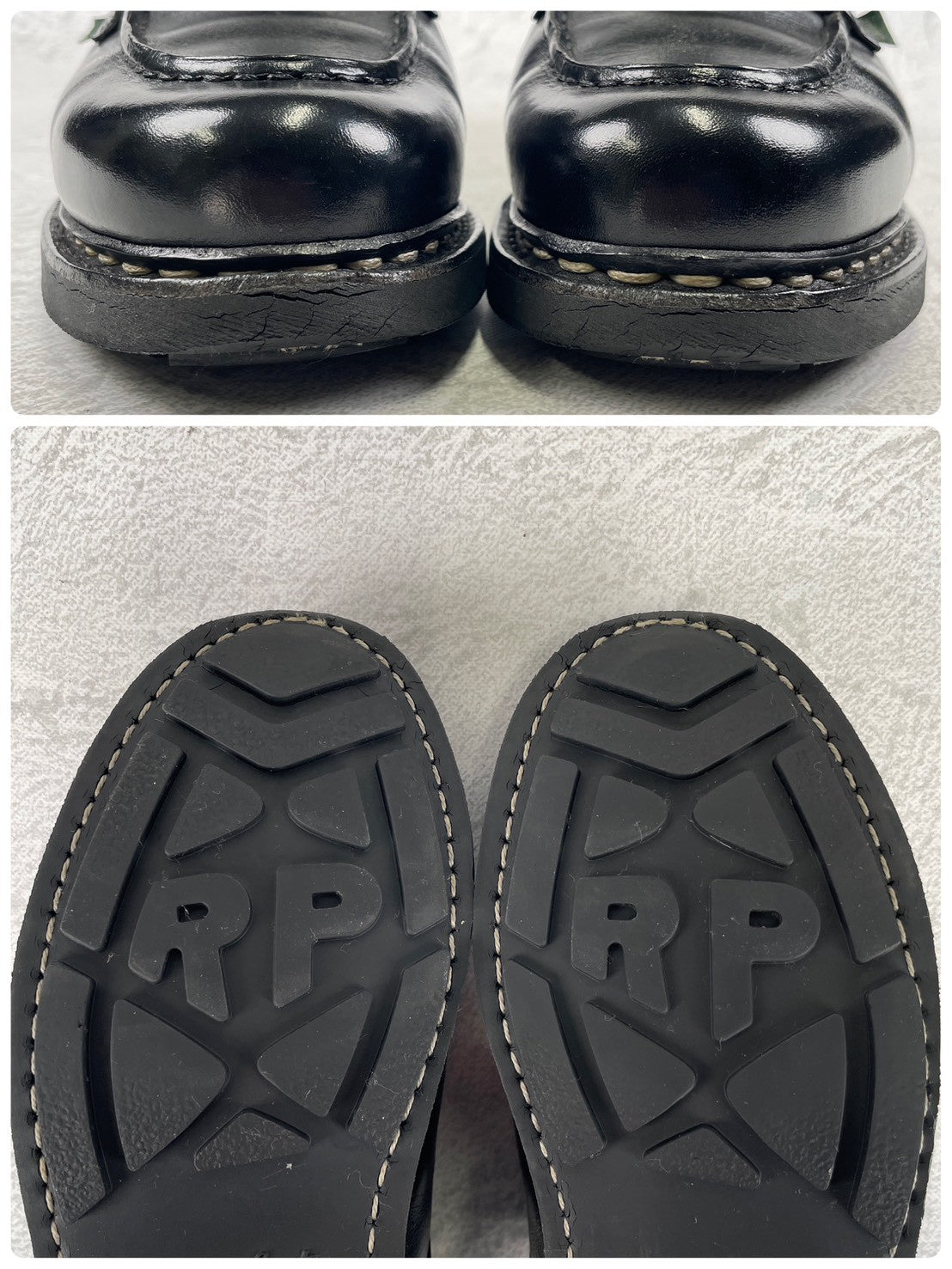 [Good Condition] Paraboot CHAMBORD U-Tip Wingtip Boots, Black, NOIR, UK5, Size 23.5cm [W3462]