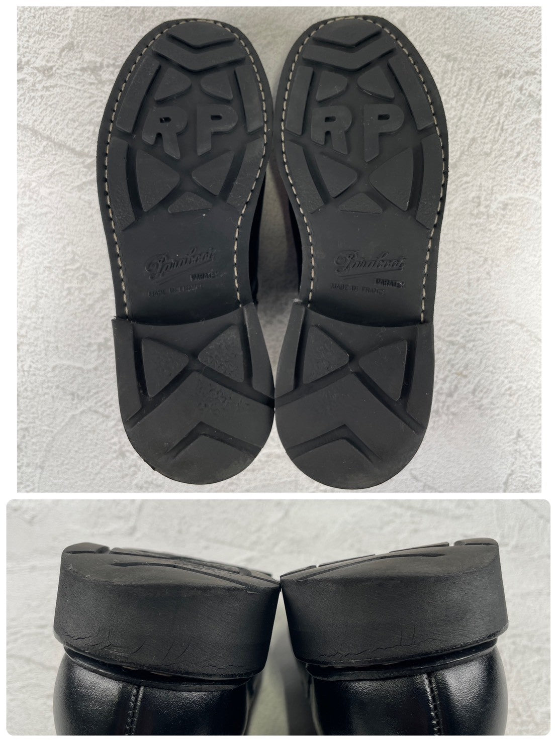 [Good Condition] Paraboot CHAMBORD U-Tip Wingtip Boots, Black, NOIR, UK5, Size 23.5cm [W3462]