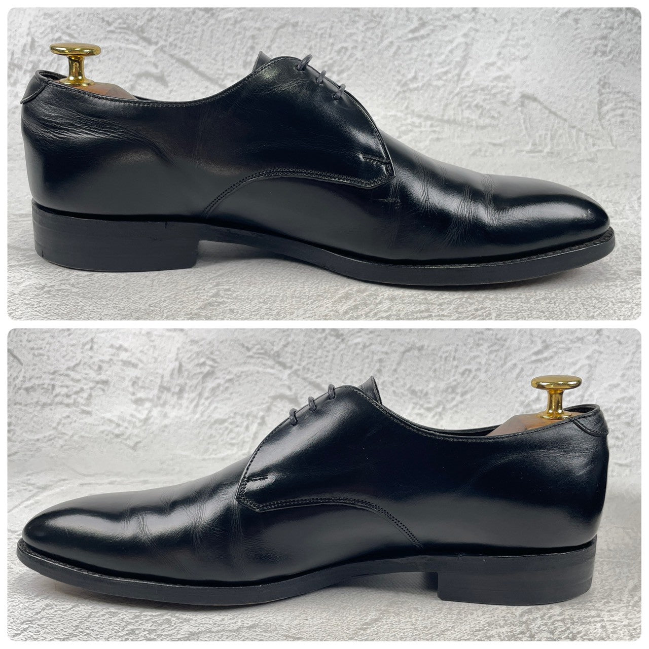 JOSEPH CHEANEY &amp; SONS Joseph Cheaney EDIFICE Exclusive Plain Wingtip Boots with 3 Eyelets, Lap Stitching, Hidden Channel, Black, UK 6.5 / 25cm [W3464]