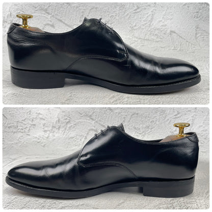 JOSEPH CHEANEY &amp; SONS Joseph Cheaney EDIFICE Exclusive Plain Wingtip Boots with 3 Eyelets, Lap Stitching, Hidden Channel, Black, UK 6.5 / 25cm [W3464]