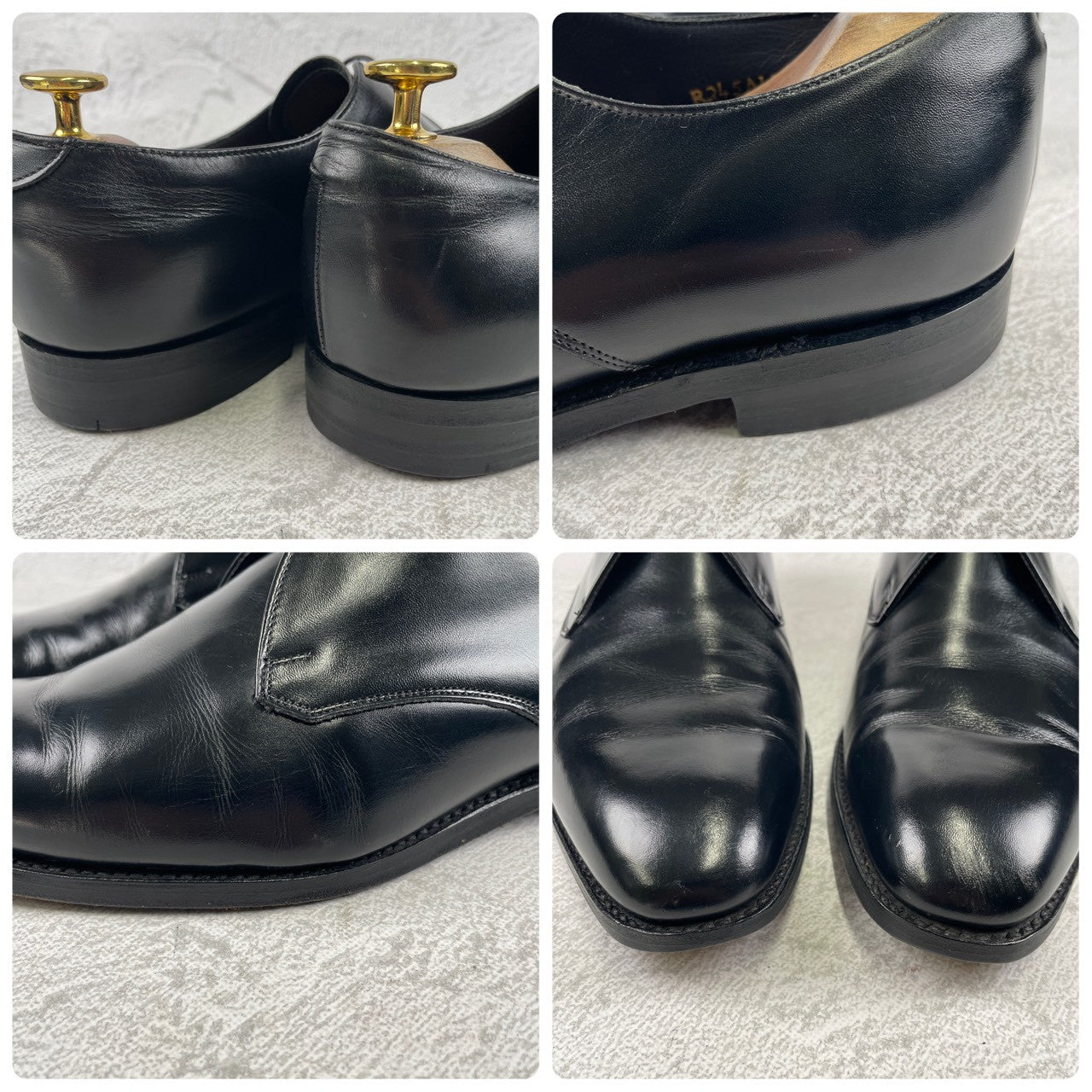 JOSEPH CHEANEY &amp; SONS Joseph Cheaney EDIFICE Exclusive Plain Wingtip Boots with 3 Eyelets, Lap Stitching, Hidden Channel, Black, UK 6.5 / 25cm [W3464]