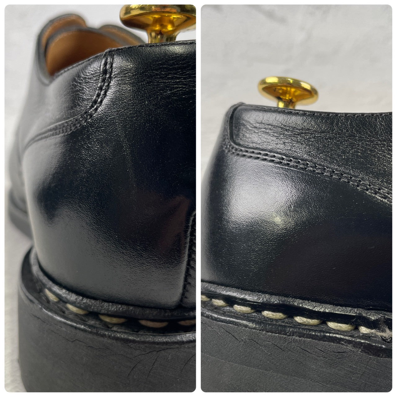 [Good Condition] Paraboot CHAMBORD U-Tip Wingtip Boots, Black, NOIR, UK5, Size 23.5cm [W3462]