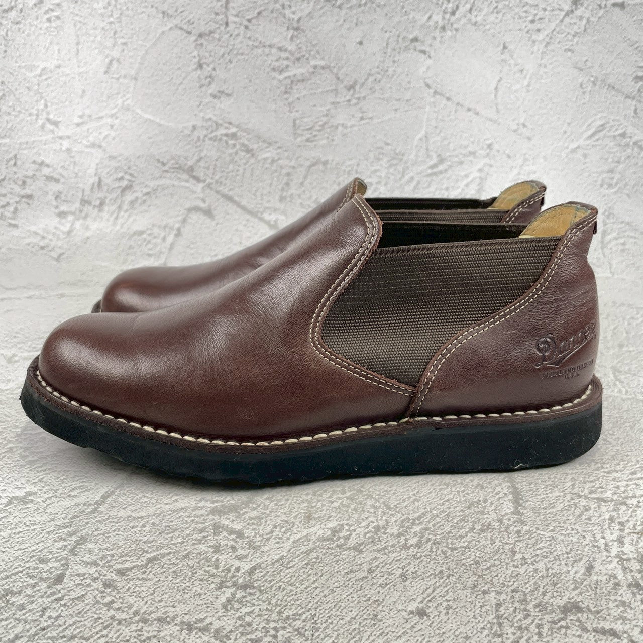 Danner D910005 Side Gore Shortcut Boots, Stitch-Down Construction, Brown, US8 / 26cm [W3466]