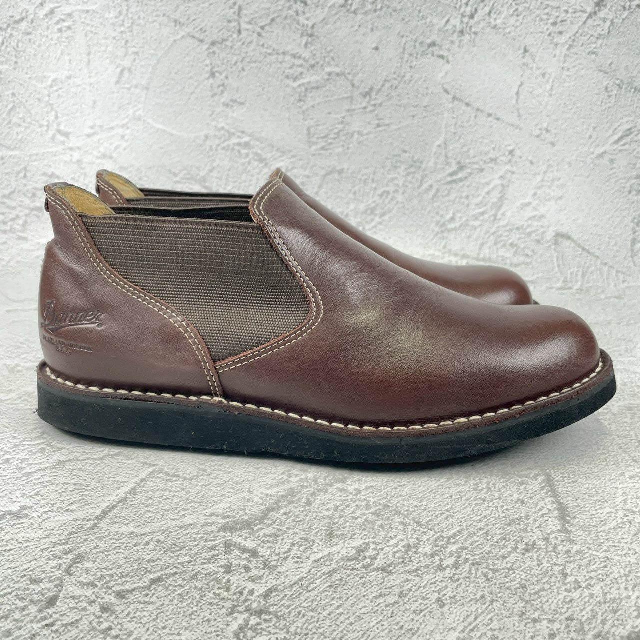 Danner D910005 Side Gore Shortcut Boots, Stitch-Down Construction, Brown, US8 / 26cm [W3466]